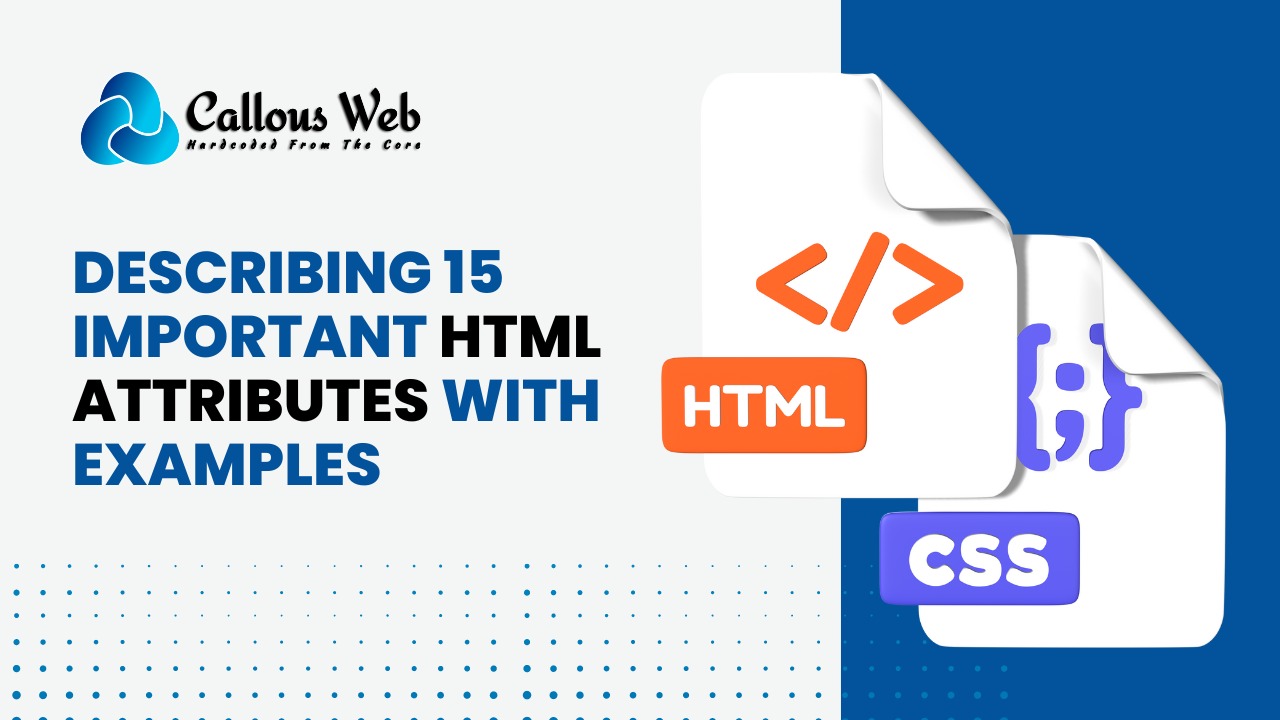 Describing 15 important HTML attributes with examples