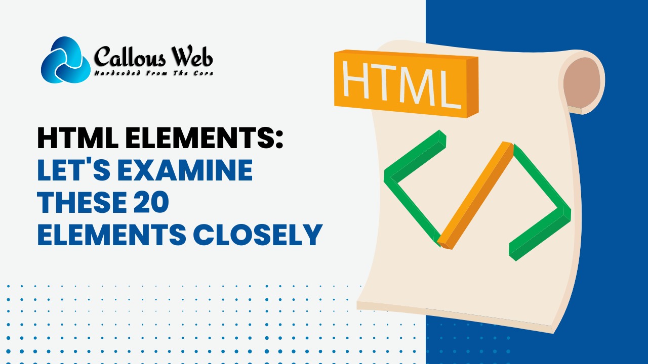 HTML Elements: Let's Examine These 20 Elements Closely